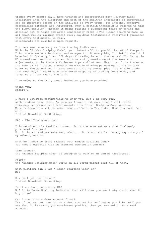 Scalping Strategy Indicator And Trend Detector Hidden Scalping Code - 